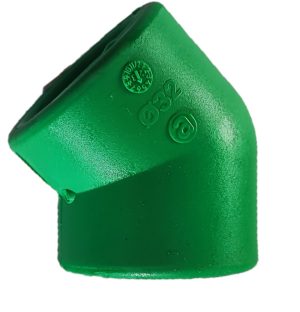 GOMITO 45  D.20 GREEN-BLUE-LILAC PIPE