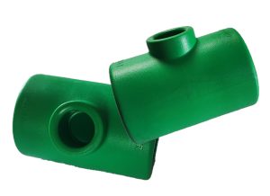 TEE RIDOTTO D.75-20-75 GREEN-BLUE-LILAC PIPE
