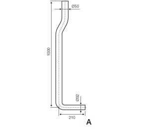 TUBO RISCIACQUO SAGOMATO 2pz 1mt D.50