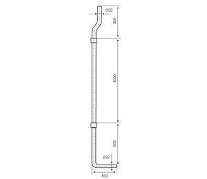 TUBO CASSETTA ALTA x WC  D.32