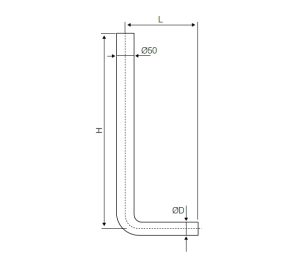 TUBO RISCIACQUO 60cm D.50/32